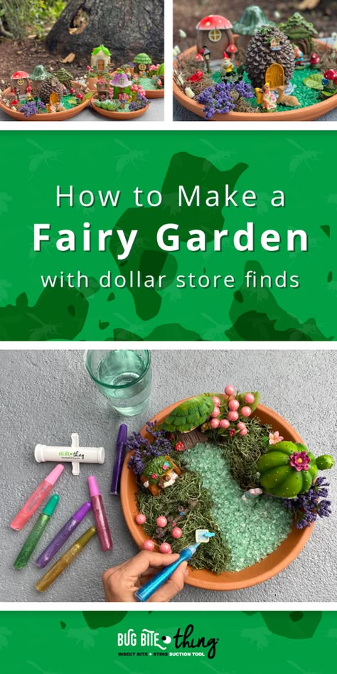 Fairy Garden For Kids, Garden For Kids, Kids Fairy Garden, Diy Fairy Garden, Indoor Fairy Gardens, Fairy Garden Party, Inexpensive Crafts, Fairy Garden Crafts, Fairy Garden Designs