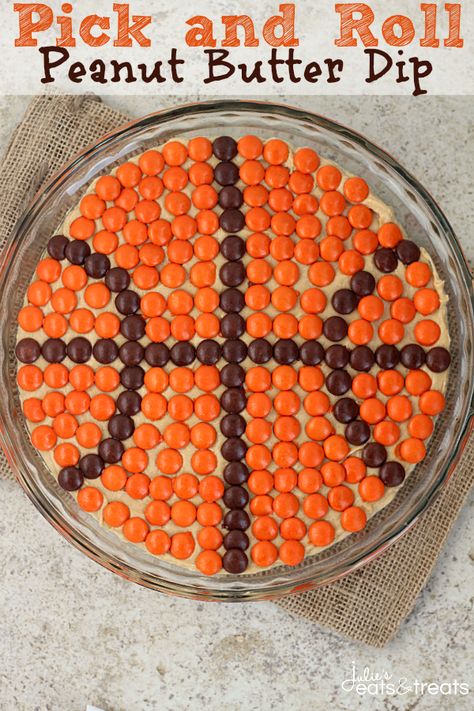 March Madness Snacks, Basketball Treats, Bunco Food, March Madness Parties, Peanut Butter Dip, Reese's Pieces, Sweet Dips, Dessert Dips, March Madness