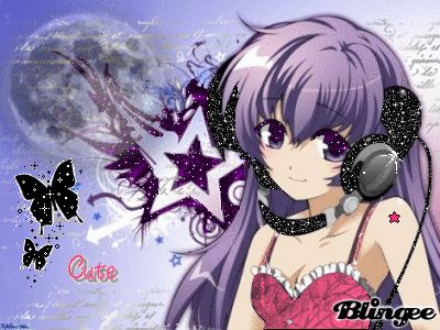 Anime+Love+Music | love Music♥ Fotografía #96332879 | Blingee.com Girl With Purple Hair, Music Girl, Moe Anime, When They Cry, Ceramic Tile Coaster, Wallpaper Pc, All Anime, An Anime, Of Wallpaper