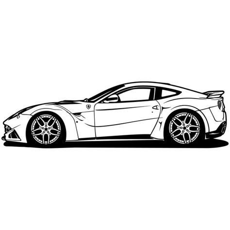 Vinilos Decorativos: Ferrari 599 GTB Fiorano Ferrari Drawing, Foto Cars, Cool Truck Accessories, Ferrari 599, Toyota Supra Mk4, Paper Car, Cars Coloring Pages, Cool Car Drawings, Car Artwork