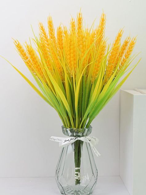 Grass Plants, Barley Grass, Yellow Home Decor, Garden Porch, Plant Stem, Artificial Grass, Artificial Plants, Barley, Fashion Online Shop