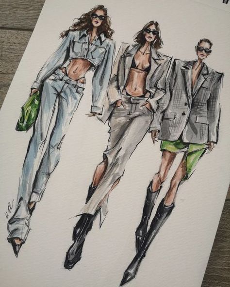 Fashion Sketchbook Inspiration, Fashion Illustration Collage, Fashion Illustration Watercolor, Fashion Drawing Sketches, Fashion Drawing Tutorial, Fashion Illustration Sketches Dresses, Fashion Design Sketchbook, Fashion Design Collection, Fashion Drawing Dresses