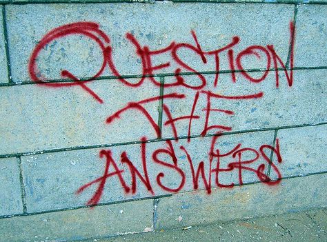 Protest Aesthetic, Anarcho Punk, Graffiti Quotes, Coaching Questions, First Day School, A Brick Wall, Women Writing, Brick Wall, Critical Thinking