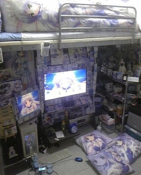 23 Cringe Lords Who Need to be Banned From the Internet Deco Tv, Otaku Room, 일본 패션, Ideas Hogar, Anime Room, Room Goals, Kawaii Room, Dream Room Inspiration, Dream Rooms