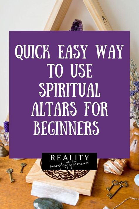 Stop making connecting with spirit harder than it has to be when you can set up your own sacred space and your very own spiritual altar in just 5 quick and simple steps. Design your own altar suitable for any room and schedule. #SpiritualAltars #SpiritualGuidance #SpiritualAltarIdeas #SpiritualAltarSimple Spiritual Altar Ideas Sacred Space, Alter Ideas Spiritual, Spiritual Altar Ideas, Altar Ideas Sacred Space, Connecting With Spirit, Sacred Space Altar, Spiritual Altar, Altar Design, Green Witchcraft