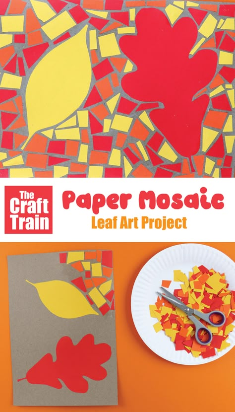 Paper Mosaic Art For Kids, Paper Mosaic Art Ideas, Acorn Soup, Special Education Art, September Art, Art Project For Kids, Paper Mosaic, Fall Arts And Crafts, 2nd Grade Art