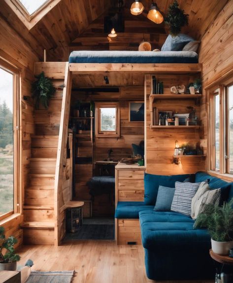 Tiny Home Ideas Tiny House Modern, Inside Tiny Houses, Tiny Home Shed, Tiny Home Ideas, Tiny House Camper, Tiny House Interior Design, Shed Home, Tiny House Loft, Tiny House Layout