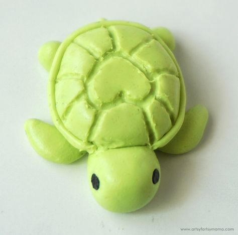 Cute Clay Ideas Easy Turtle, Clay Turtle Easy, Clay Turtle Tutorial, Clay Crafts Turtle, Turtle Clay Art, Sea Turtle Clay, Sea Turtle Polymer Clay, Polymer Turtle, Cute Polymer Clay Turtle