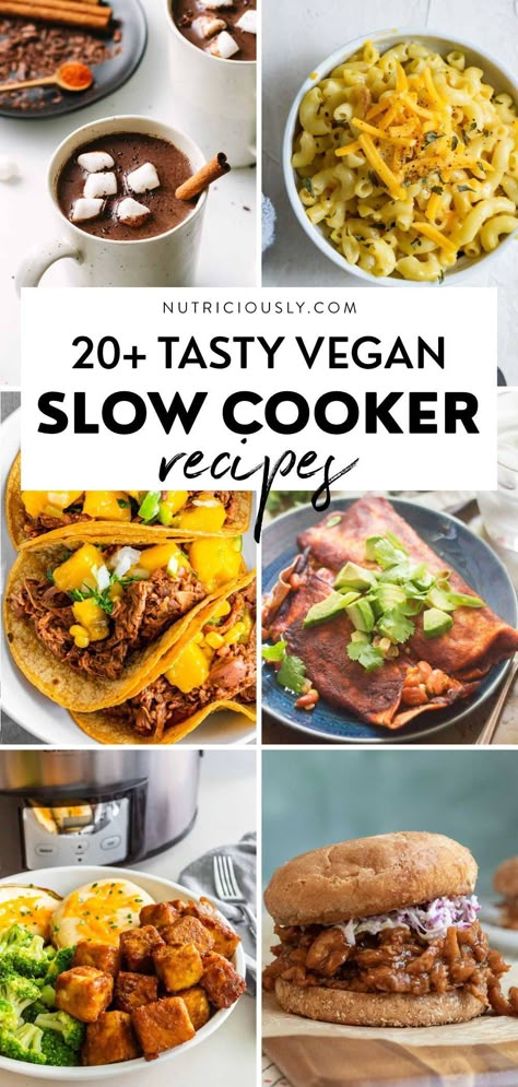 Healthy Meatless Crockpot Recipes, Vegan Crockpot Dump Meals, Slow Cook Vegan Recipes, Fall Crockpot Recipes Vegetarian, Vegan Crockpot Casserole Recipes, Vegan Fall Crockpot Recipes, Vegan Crock Pot Meals, No Meat Crockpot Meals, Vegan Dump Meals