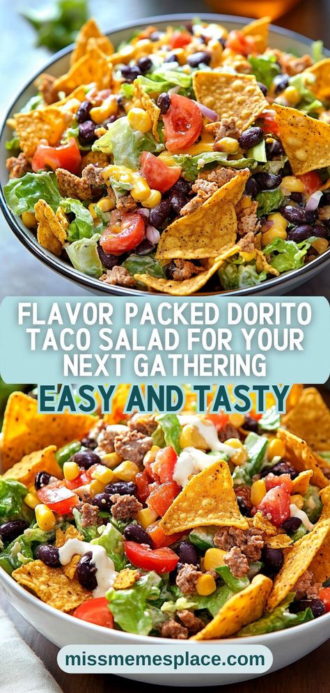 Weight Watchers Easy Doritos Taco Salad, Taco Salad Bake Casserole, Crunchy Taco Salad, Mexican Salad With Fritos, Mexican Taco Salad Recipe, Browns Social House Cowboy Salad Recipe, Taco Salads Recipes, Dorito Salad With Catalina Dressing, Dorito Taco Salad With Catalina Dressing