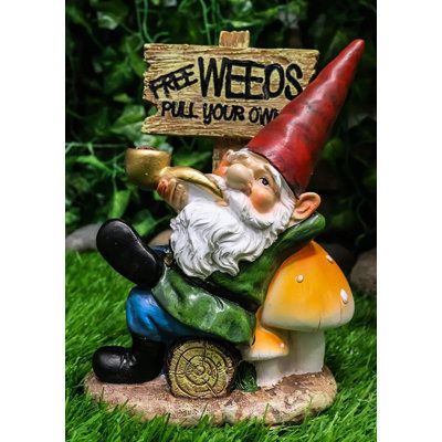 Yard Statues, Yard Gnomes, Funny Garden Gnomes, Gnome Tree, Alcohol Ink Glass, Toadstool Mushroom, Garden Gnomes Statue, Gnome Statues, Garden Gnomes