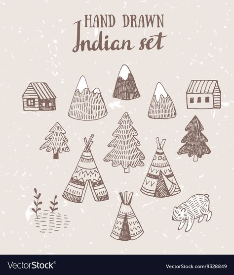 Indian Tipi, House Vector, Hand Drawn Design, Design Elements, Png Images, North American, Adobe Illustrator, Vector Images, Vector Free