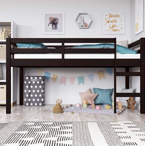 Buck Bed, Safe Bunk Beds, Loft Bed Frame, Twin Size Loft Bed, Cool Bunk Beds, Low Loft Beds, Twin Loft Bed, Twin Mattress Size, Twin Bunk Beds