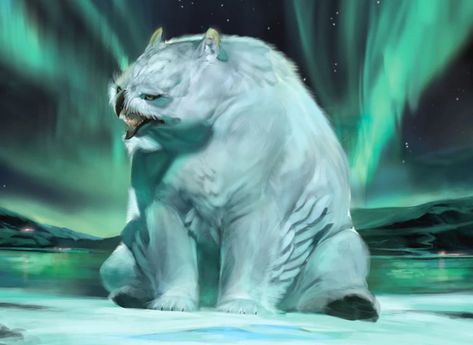 Snowy Owlbear, Icewind Dale, D D Monsters, Forgotten Realms, Dnd Monsters, Fantasy Beasts, Fantasy Monster, Creature Concept Art, Creature Concept