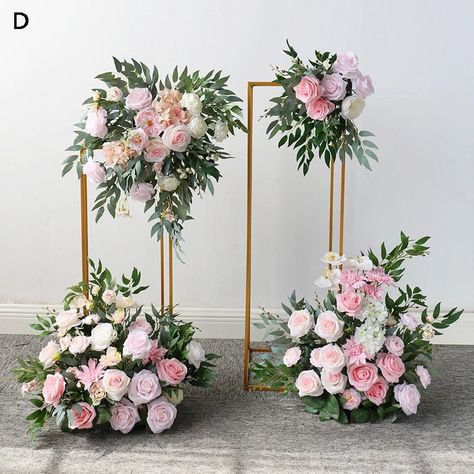 New Wedding Floral Road Lead Flower Row Decoration Arch Iron Frame Autumn Artificial Flower Row T Platform Decor Flores * Name: Artificial flower swag * Specification: As the picture show * Condition: New *Occasion: Party/wedding/Christmas/hotel/anniversary/birthday/Valentine's Day * Material: Silk , plastic , Pearl sponge * Color: Orange , Pink , yellow , champagne , green , white , red(Please see the picture for details) * Size: A , Corner swag=105*140cm/41.33*55.11inch ; Side flower=40*43cm/1 Wedding Flower Arrangements Table, Table Centerpiece Flower, Candelabra Wedding, Led Flower, Wedding Reception Decor, Ball Wedding, Light Pink Flowers, Reception Flowers, Flower Ball