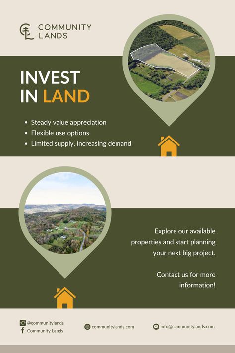 Land ownership is a timeless investment. Secure your future with our exclusive land offerings, perfect for building, farming, or investment.

🌳 Why Invest in Land? 

✅ Steady value appreciation 
✅ Flexible use options 
✅ Limited supply, increasing demand

Explore our available properties and start planning your next big project. Contact us for more information!

#LandForSale #InvestmentOpportunity #RealEstate #FutureInvestment #LandOwnership Investing In Land, Land Ownership, Big Project, Land For Sale, Investment, Vision Board, Florida, How To Plan, Building