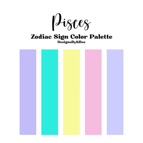 Zodiac Sign Colors Palette, Pisces Color, Zodiac Signs Colors, Pisces Bracelet, Pisces Zodiac Sign, Disney Princess Colors, Pantone Colour Palettes, Color Schemes Colour Palettes, Color Palette Bright