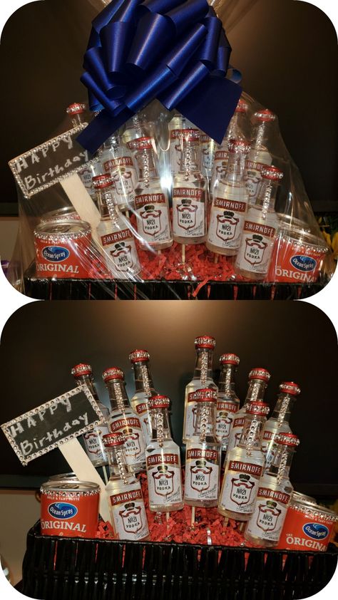 Birthday Gift Basket, Birthday Gift Baskets, Pop Tarts, Gift Basket, Cranberry, Gift Baskets, Vodka, Tart, Birthday Ideas