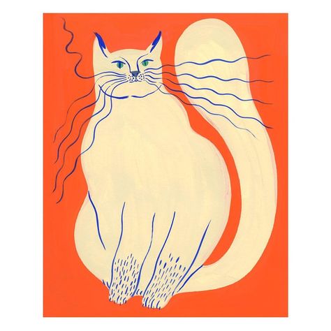 Art Painting Ideas, Katie Green, Abstract Cat, Tape Art, Gouache Art, Paper Illustration, Canvas Painting Designs, Background Art, Family Art