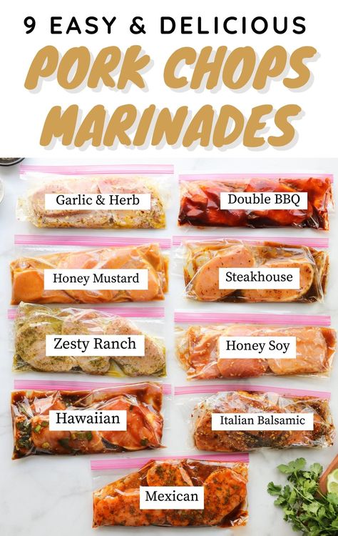 Pork Chop Marinades, Best Pork Chop Marinade, Pork Chops In The Oven, Pork Loin Chops Recipes, Pork Chop Marinade, Pork Chop Recipes Grilled, Baked Pork Chops Oven, Marinated Pork Chops, Bbq Pork Chops