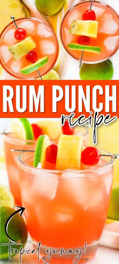 EASY RUM PUNCH Summer Rum Punch, Easy Rum Punch Recipes For A Crowd, Bacardi Rum Drinks Easy, Malibu Rum Punch Recipes, Easy Rum Drinks 3 Ingredients, Rum Punch Recipes Easy, Rum Punch Recipes For A Crowd, Easy Rum Punch, Punch Recipes For A Crowd