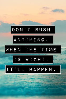 Everything will soon fall into its own rightful place in its own time and at its own pace...no amount of rushing it will make things happen any the quicker. Patience is the name of the game....whatever will be, will be! Never force anything. Time Is Everything, Quotes To Remember, Life Quotes Love, Power Of Words, Favorite Sayings, My Favorite Quotes, Words To Remember, Quotes Lyrics, Wonderful Words