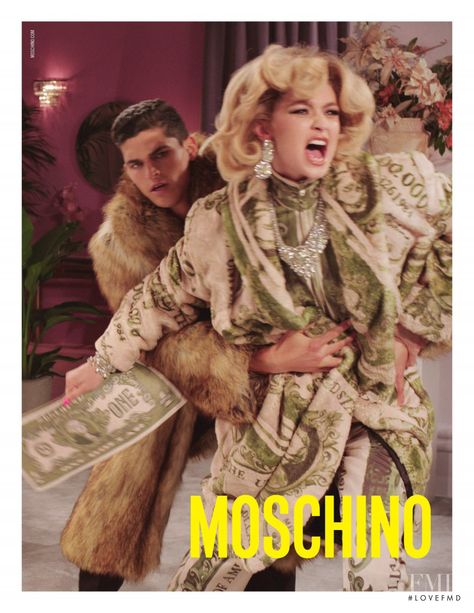 Photo feat. Trevor Signorino - Moschino - Autumn/Winter 2019 Ready-to-Wear - Fashion Advertisement | Brands | The FMD #lovefmd Winter Campaign Advertising, Moschino Ad Campaign, Trevor Signorino, Moschino Campaign, Fashion Marketing Campaign, Moschino Pre Fall 2023, Hype Fashion, Fashion Advertisement, Moschino Fall Winter 2022