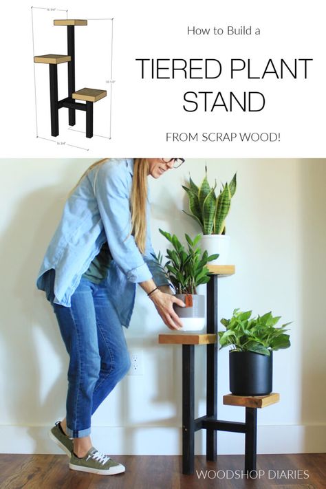 Tiered Plant Stand Indoor, Wood Bookends, Wooden Plant Stands, Wood Plant Stand, Diy Plant Stand, Diy Upcycling, Scrap Wood Projects, Plant Stand Indoor, House Plants Decor