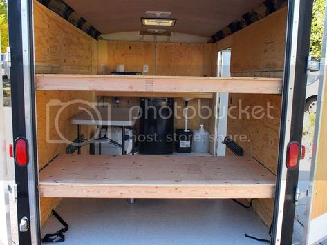 Converted Cargo Trailer, Camper Bunk Beds, Cargo Camper, Homestead Act, Enclosed Trailer Camper, Fishing House, Ice Fishing House, Enclosed Cargo Trailers, Van Travel