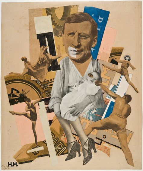 Hannah Hock, Hannah Hoch Collage, Dada Art Movement, Dadaism Art, Hannah Hoch, Raoul Hausmann, Dada Artists, Dada Collage, Richard Hamilton