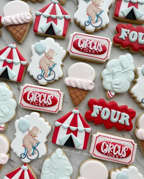 All Posts • Instagram Circus Theme Cookies 1st Birthdays, Circus Tent Cookies Decorated, Circus Cookie Cupcakes, Circus Cookie Cake, Circus Animal Cookie Cupcakes, Circus Tickets, Circus Cookies, Elk Horn, H U