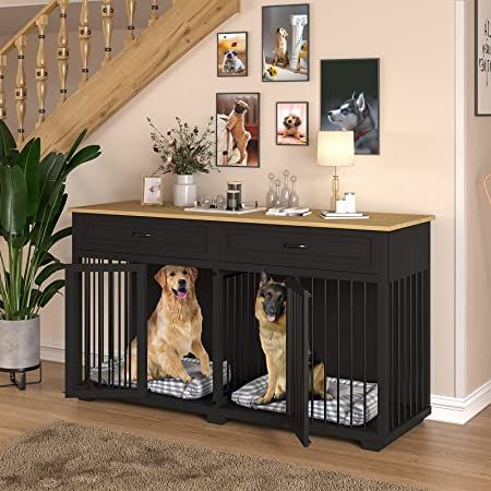 Large Dog Crate Furniture, Double Dog Crate, Small Dog Crate, Furniture Style Dog Crate, Heavy Duty Dog Crate, Wooden Dog Kennels, Wooden Dog Crate, Wooden Dog House, Dog Kennel Furniture