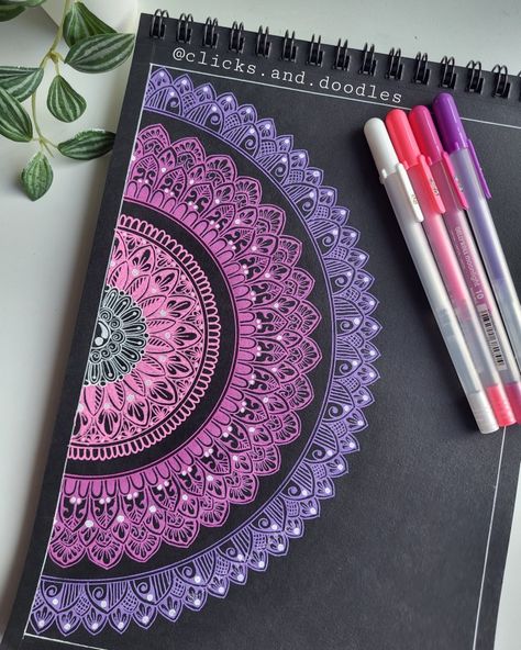 Pens used - Sakura Gelly Roll Pens #mandala #gelpenmandala #mandalaart #colourful Mandala With Colour Pens, Sakura Gelly Roll Pens Art, Pen Mandala, Gelly Roll Pens, Gel Pen Art, Coloring Crafts, Mandala Circle, Pen Ideas, Gel Pens Coloring