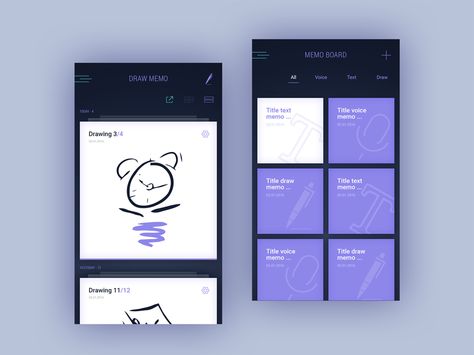 Memo Board by Mariusz Onichowski Memo App, Gui Design, Mobile Interface, 3d Object, Memo Board, Mobile Ui, Mobile Design, App Ui, Board Design