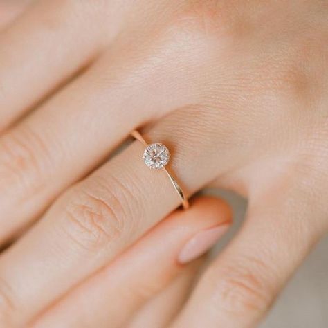 simple yellow gold diamond wedding engagement ring Simple Classic Wedding, Minimalist Wedding Ring, Wedding Rings Sets His And Hers, Minimalist Wedding Rings, Wedding Engagement Rings, Prong Ring, Solitaire Diamond Ring, Wedding Rings Round, Celtic Wedding Rings