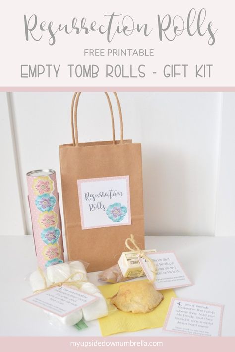 resurrection rolls easter kit Resurrection Gifts For Kids, Resurrection Activity For Kids, Resurrection Rolls Recipe Printable, Resurection Rolls, Christ Centered Easter Traditions, Church Visitor Gifts, Resurrection Rolls Recipe, Easter Egg Resurrection Story, Easter Rolls