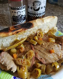 Chicago Johnnys Smoked Italian Beef Smoked Italian Beef, Italian Beef Sandwich, Beef Sandwich Recipes, Italian Beef Sandwiches, French Roll, Beef Sandwiches, Beef Gravy, Italian Beef, Round Roast