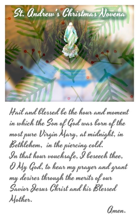 Saint Andrews, Novena Prayers, St Andrew, Faith Formation, Our Savior, Christmas Printable, St Andrews, Son Of God, Blessed Mother