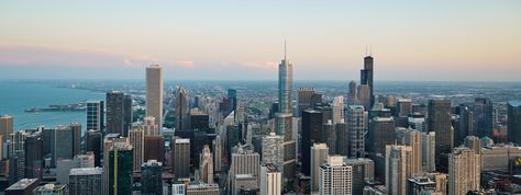 Linkedin Background Banner Chicago, City Landscape Photography Horizontal, Buildings In New York, Chicago Wallpaper, Chicago Landscape, Chicago Aesthetic, Linkedin Background, Linkedin Banner, Panoramic Photography