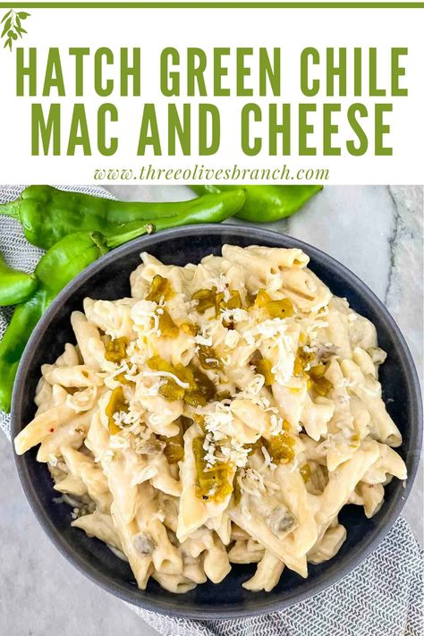 Green Chile Mac And Cheese, White Cheddar Sauce, Chile Mac And Cheese, Chili Side Dishes, Chile Mac, Southern Soul Food, Cheddar Sauce, Green Chile Recipes, Chili Pasta