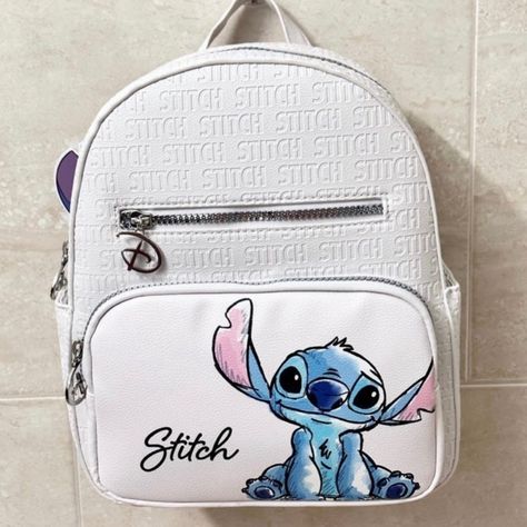 Nwt Brand New Stitch Backpack Gorgeous White Stitch Backpack , Featuring Silver Accents, Adjustable Straps. One Large Zippered Pocket And One Smaller Zippered Pocket On The Front Approximately 10.5” Across And 13.5” Tall Please Comment Questions And Bundle To Save! Black School Bags, Stitch Backpack, Disney Minnie Mouse Ears, Lilo And Stitch Drawings, Lilo Et Stitch, Stitch And Angel, Cute Stitch, Mouse Ears Headband, Disney Lilo