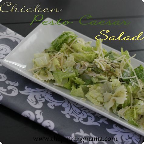 {Summer Salads} Chicken Pesto Caesar Salad by www.thepinningmama.com Cranberry Almond Chicken Salad, Salads Chicken, The Pinning Mama, Basil Soup Recipe, Salad Macaroni, Refreshing Salads, Greek Yogurt Chicken Salad, Tomato Basil Soup Recipe, Yogurt Chicken Salad