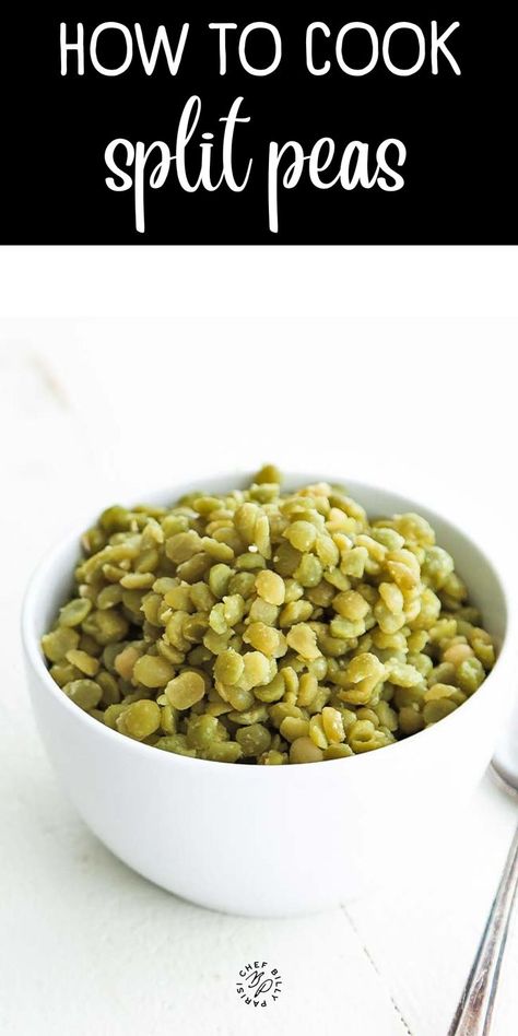 Learn how to cook split peas using these fool-proof procedures that can be used in any soup, salad, or side dish recipe. These peas are tasty, tender, and cooked to perfection. There are so many different delicious vegetables to cook within the legume family to include in your diet. My personal favorites are my Ultimate Chili Recipe or Green Beans Potato and Ham Stew. Split Pea Recipes Crock Pot, Healthy Split Pea Recipes, Split Pea Side Dish, Green Split Peas Recipes Vegan, What To Do With Split Peas, Split Green Peas Recipes, Green Split Peas Recipes Vegetarian, Recipes For Split Peas, Dry Split Pea Recipes