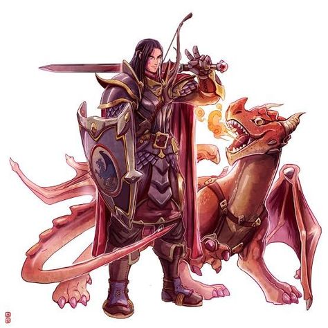 Drakewarden Ranger, Dragon Companion, Ranger Dnd, Dungeons And Dragons Books, Pathfinder Character, Fantasy Races, Dungeons And Dragons Characters, Animal Companions, Dnd Characters