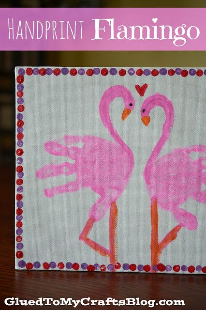 Handprint Flamingo {Kid Canvas Craft} http://www.gluedtomycraftsblog.com/2014/01/handprint-flamingo-kid-canvas-craft.html Hand Print Art, Flamingo Canvas, Footprint Crafts, Footprint Art, Kids Canvas, Handprint Crafts, Diy Holiday Gifts, Daycare Crafts, Handprint Art