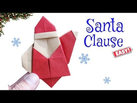 (5) EASY SANTA CLAUSE ORIGAMI VER.2 [TUTORIAL] - YouTube Origami Santa Claus, Holiday Origami, Origami Santa, Santa Clause, Very Happy, Santa Claus, Origami, Christmas