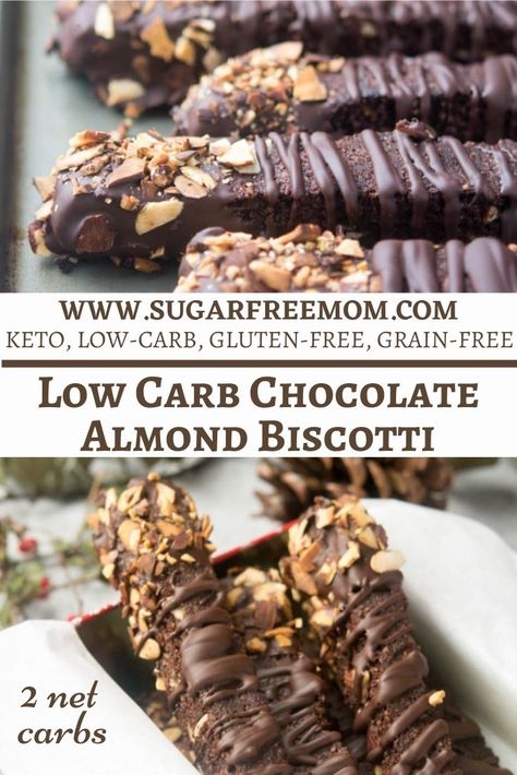 Gluten Free Keto Cookies, Keto Biscotti Recipe, Low Carb Biscotti, Keto Biscotti, Thm Cookies, Chocolate Almond Biscotti, Biscotti Recipes, Biscuits Diététiques, Keto Cakes