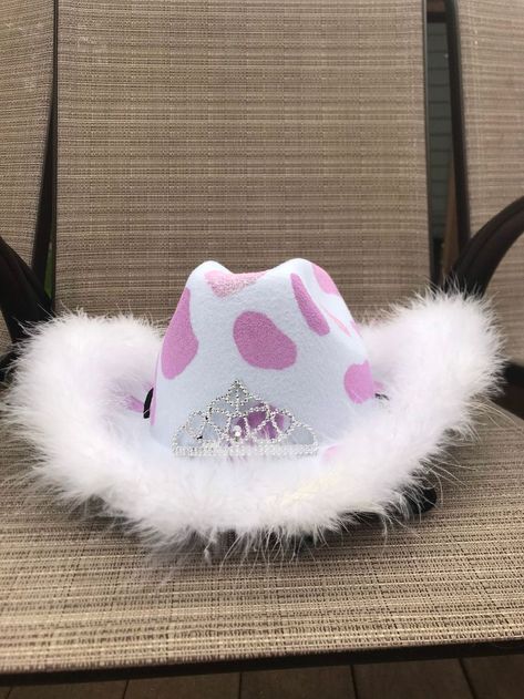 Purple Cow Print, Cowgirl Halloween Costume, Custom Cowboy Hats, Cowgirl Birthday Party, Space Cowgirl, Cow Birthday, Purple Cow, Bday Party Theme, Cowgirl Birthday