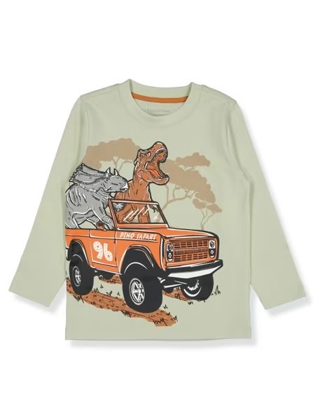 Boys Print T-Shirt Green Boys, Kids Sale, Printed Tees, Shop House, Print T Shirt, Long Sleeve Tops, Kids Outfits, Trucks