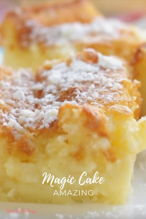 A soft, decadent, and delicious Magic Cake is all you need in parties, potlucks or any family gathering! Definitely a super easy dessert to make and a fun conversation starter because of its name! Watch the video tutorial to see how easy it is to bake this heavenly dessert! . . . . #magiccake #magiccakeeasy #magiccakerecipe #magiccakecustard #magiccakefun #magiccakevanilla #magiccakechocolate #magiccakelemon #magiccakevideo Super Easy Dessert, Magic Cake Recipes, Super Easy Desserts, Dessert To Make, Cake Mug, Custard Cake, Easy To Make Desserts, Magic Cake, Oreo Dessert